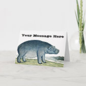 Hippopotamus - Hippo - Africa Animal - Cute Hippo Kaart (Voorkant)