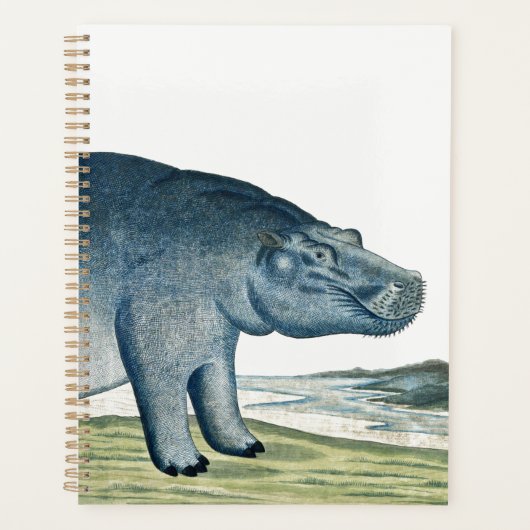 Hippopotamus - Hippo - Africa Animal - Cute Hippo Planner (Voorkant)