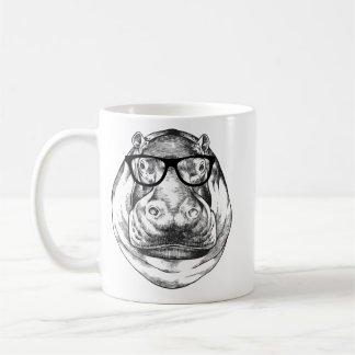 Hippopotamus Hippo Nerdy Glasses Hippopotamus 78 H Koffiemok