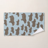 Hippopotamus Hippo Pattern Bad Handdoek (Handdoek)