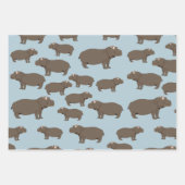 Hippopotamus Hippo Pattern Inpakpapier Vel (Voorkant)