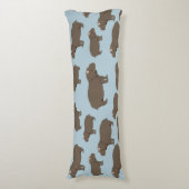 Hippopotamus Hippo Pattern Lichaamskussen (Voorkant Verticaal)