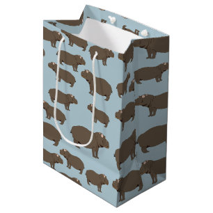 Hippopotamus Hippo Pattern Medium Cadeauzakje