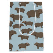 Hippopotamus Hippo Pattern Medium Cadeauzakje (Achterkant)