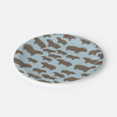 Hippopotamus Hippo Pattern Papieren Bordje (Gekanteld)