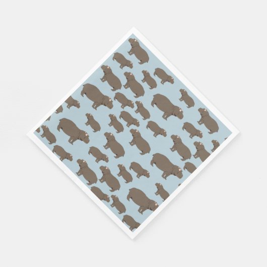 Hippopotamus Hippo Pattern Servet (Hoek)
