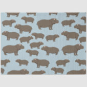 Hippopotamus Hippo Pattern Tissuepapier (Voorkant)