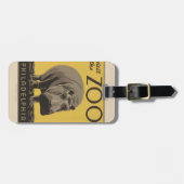 Hippopotamus  hippo zoo poster wpa bagagelabel (Voorkant horizontaal)