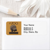 Hippopotamus  hippo zoo poster wpa etiket (Insitu)