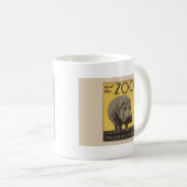 Hippopotamus  hippo zoo poster wpa koffiemok (Voorkant rechts)