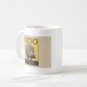 Hippopotamus  hippo zoo poster wpa koffiemok (Voorkant links)