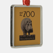 Hippopotamus hippo zoo poster wpa metalen ornament (Rechts)