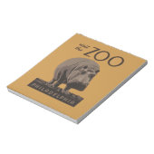 Hippopotamus hippo zoo poster wpa notitieblok (Linkerzijde)