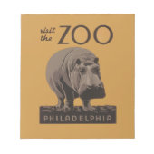 Hippopotamus  hippo zoo poster wpa notitieblok (Voorkant)