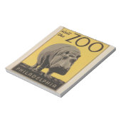 Hippopotamus hippo zoo poster wpa notitieblok (Linkerzijde)