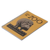 Hippopotamus  hippo zoo poster wpa notitieboek (Linkerzijde)