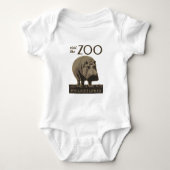 Hippopotamus hippo zoo poster wpa romper (Voorkant)
