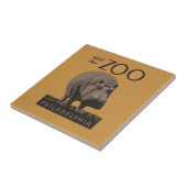 Hippopotamus  hippo zoo poster wpa tegeltje (Zijkant)