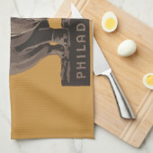 Hippopotamus hippo zoo poster wpa theedoek (Quarter Fold)