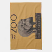 Hippopotamus hippo zoo poster wpa theedoek (Verticaal)