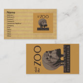 Hippopotamus hippo zoo poster wpa visitekaartje (Voorkant / Achterkant)