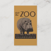 Hippopotamus hippo zoo poster wpa visitekaartje (Achterkant)