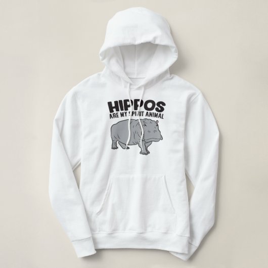 Hippopotamus Hippos is mijn dierlijk grappige heup Hoodie (Design voorkant)