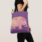 Hippopotamus Hipster All-Over-Print Canvas tas (Dichtbij)
