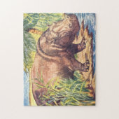 Hippopotamus Illustratie  Kinderboek Legpuzzel (Verticaal)