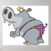 Hippopotamus in een Bikini Poster (Voorkant)