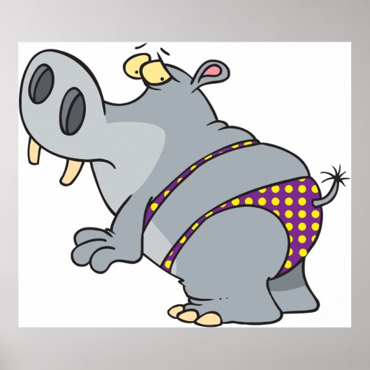 Hippopotamus in een Bikini Poster (Voorkant)