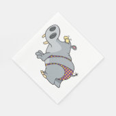 Hippopotamus in een Bikini Servet (Hoek)