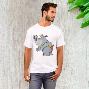 Hippopotamus in een Bikini T-shirt