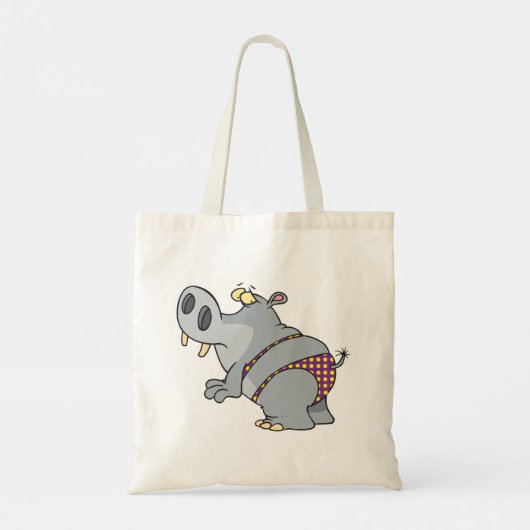 Hippopotamus in een Bikini Tote Bag (Achterkant)