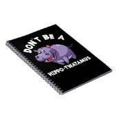 Hippopotamus kan geen HippoTwatamus Funny Hippopo  Notitieboek (Rechterzijde)