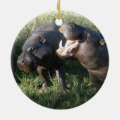 Hippopotamus Keramisch Ornament (Achterkant)
