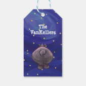 Hippopotamus Kerstcadeau Tags Cadeaulabel (Achterkant)