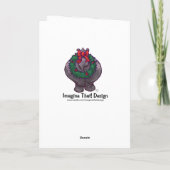 Hippopotamus Kerstmis Feestdagen Kaart (Achterkant)