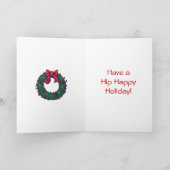 Hippopotamus Kerstmis Feestdagen Kaart (Binnen)