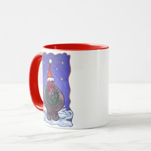 Hippopotamus Kerstmis Mok (Voorkant links)