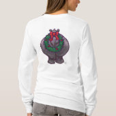 Hippopotamus Kerstmis T-shirt (Achterkant)