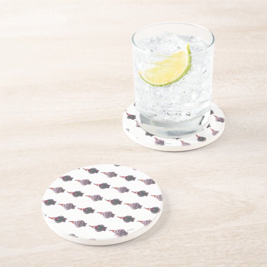 Hippopotamus Kerstmis Zandsteen Onderzetter (Zijkant)