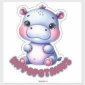 HIPPOPOTAMUS - KINDERKAMER STICKER (Vel)
