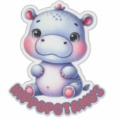 HIPPOPOTAMUS - KINDERKAMER STICKER (Voorkant)