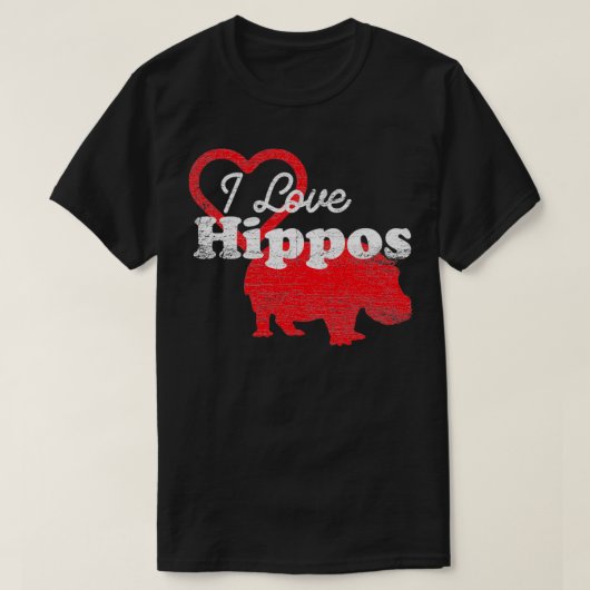 Hippopotamus love Valentijnsdag T-shirt (Design voorkant)