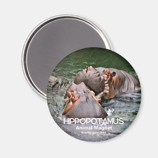 Hippopotamus Magneet (Voorkant / Achterkant)