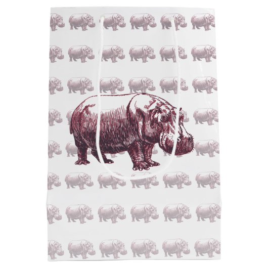 Hippopotamus Medium Cadeauzakje (Achterkant)