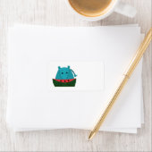 Hippopotamus met watermeloensap etiket (Insitu)