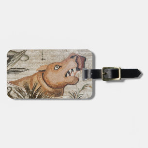 Hippopotamus, nijlmozaïek, Huis van de Faun Bagagelabel