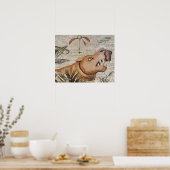 Hippopotamus, nijlmozaïek, Huis van de Faun Poster (Keuken)